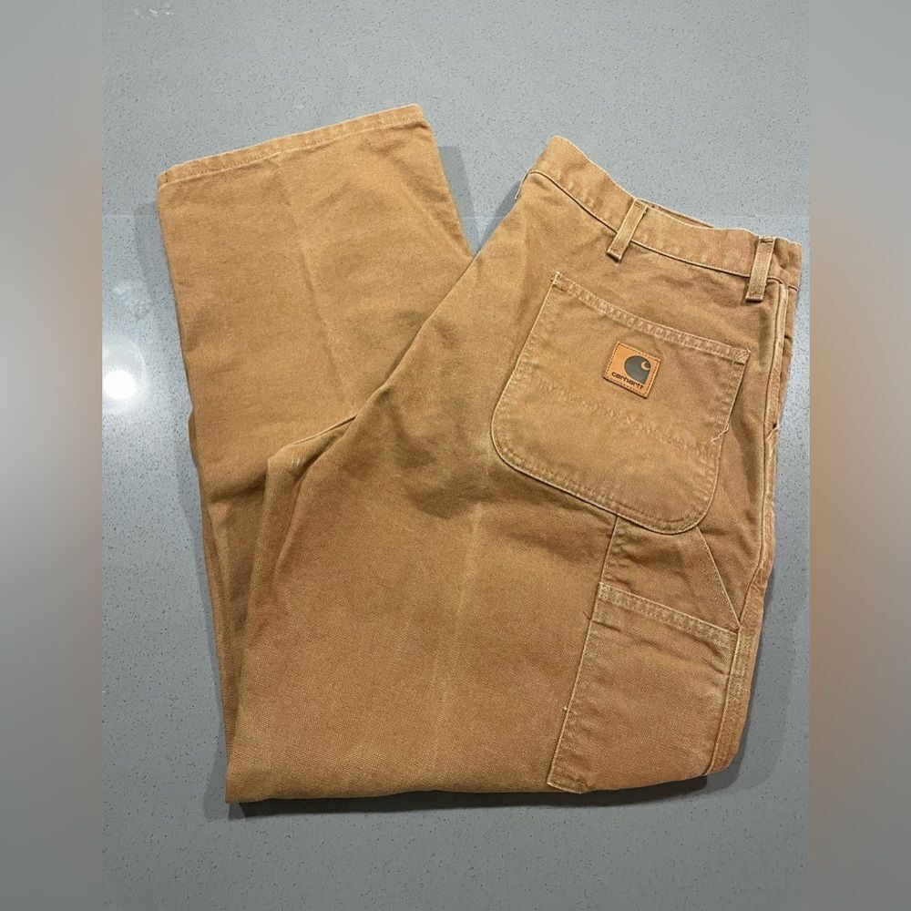 Carhartt Brown Men's Carpenter Pants Workwear Loose Original Fit Size 42x30 Y2K